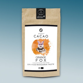 Cacao e matcha organic powder, orange taste, Orange fox