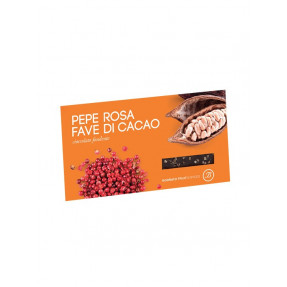 Pink pepper and cocoa beans dark chocolate bar