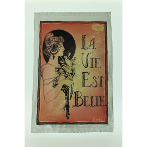 Tea artistical post card "La vie est belle"