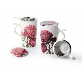Porcelain infuser mug Peonia, 0.35l